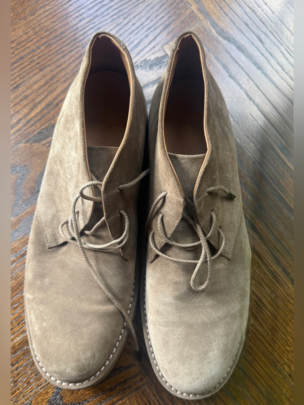 Vince Men's Suede Chukka Boots in Taupe